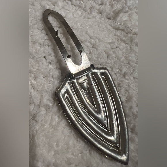 Art Deco Vintage sparkly Rhinestone Dress/Fur Clip Brooch Flapper; signed GOODY - Picture 2 of 4